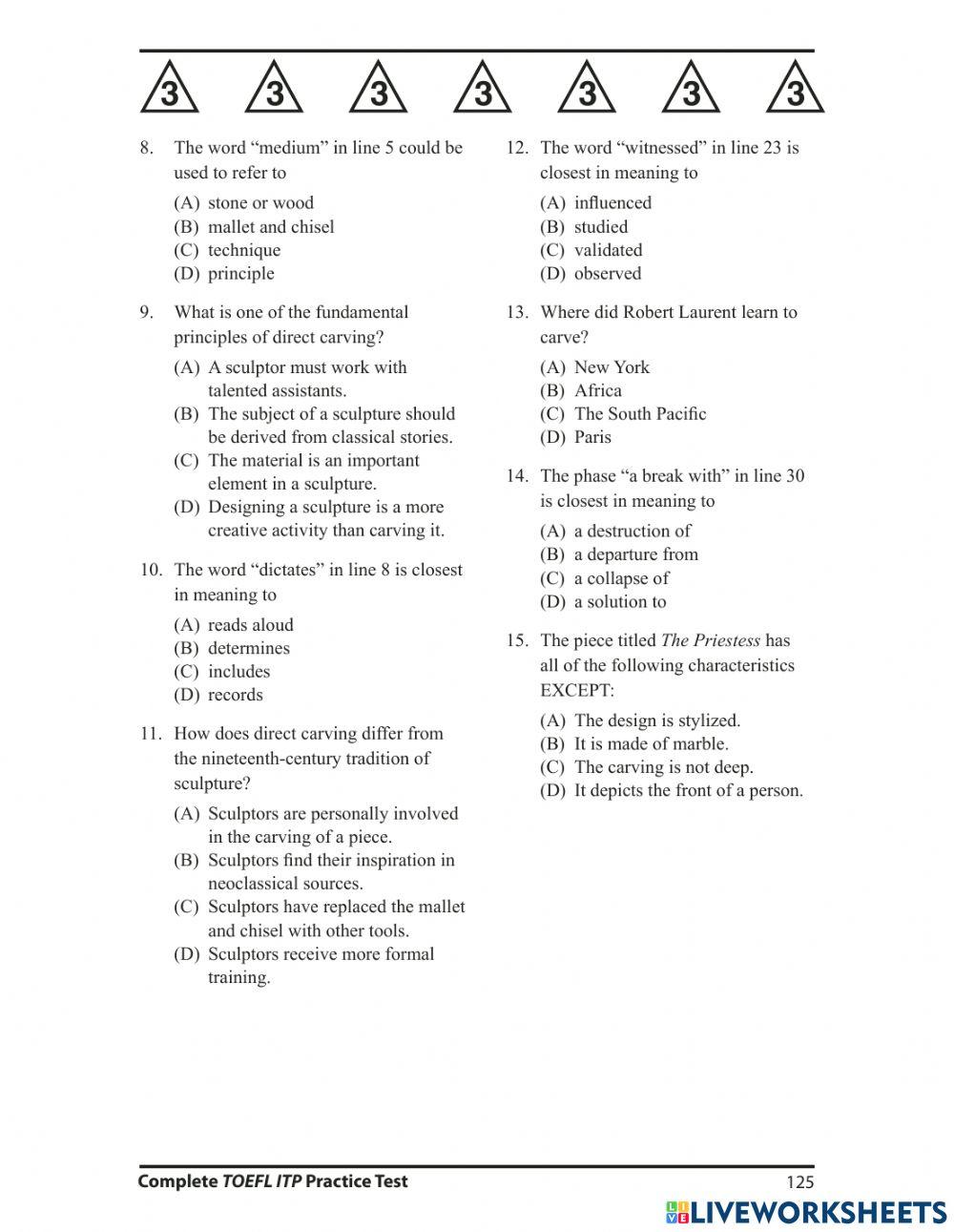Toefl itp Reading Q8-15