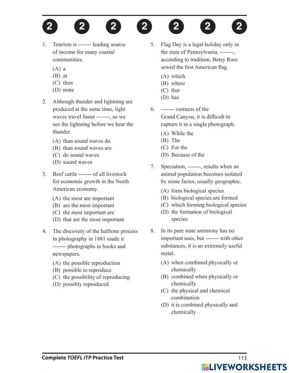 Toefl itp structure CH5