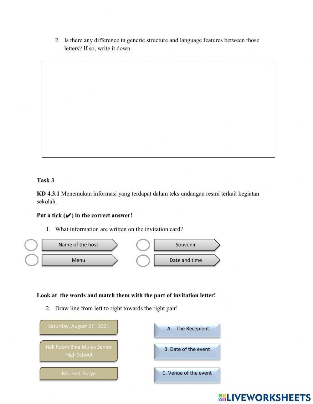 Formal Invitation Letter