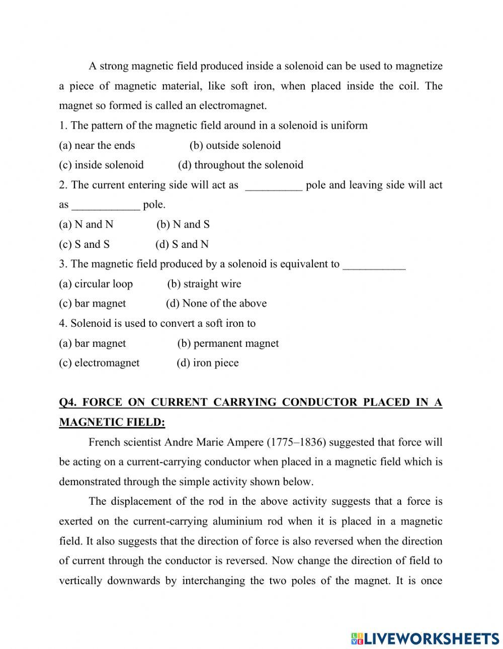 Magnetic effects of electric current - part 1