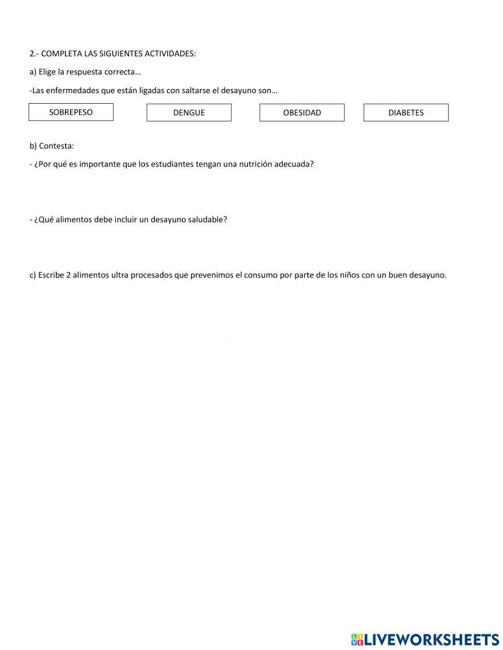 El desayuno saludable