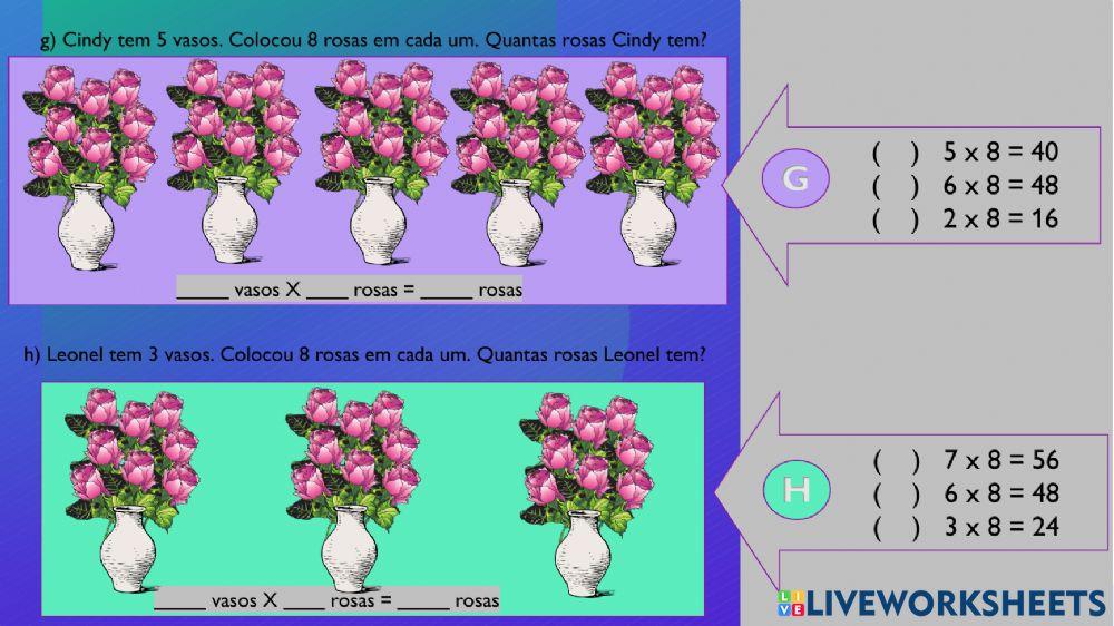 Operações - Multiplicação