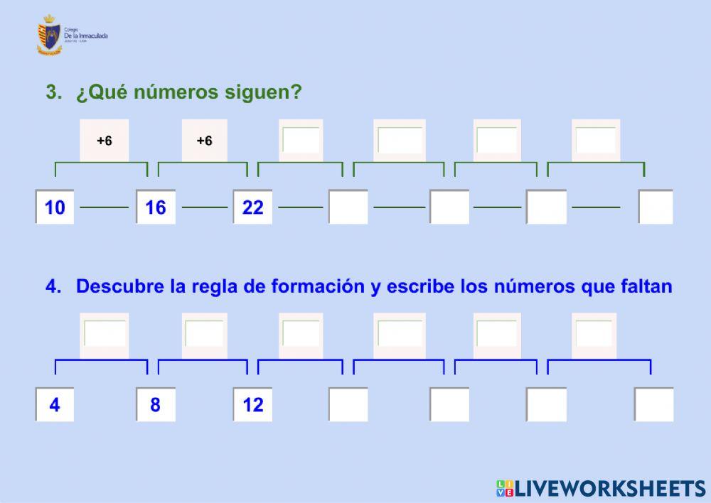 Sucesión numérica 3