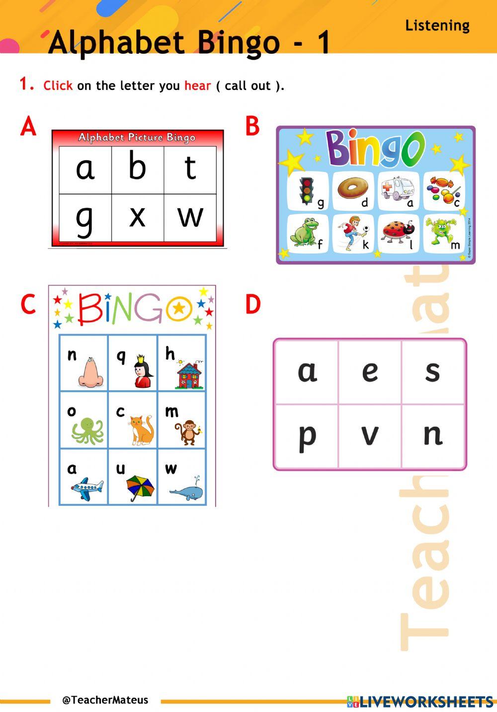 Alphabet Bingo - 1