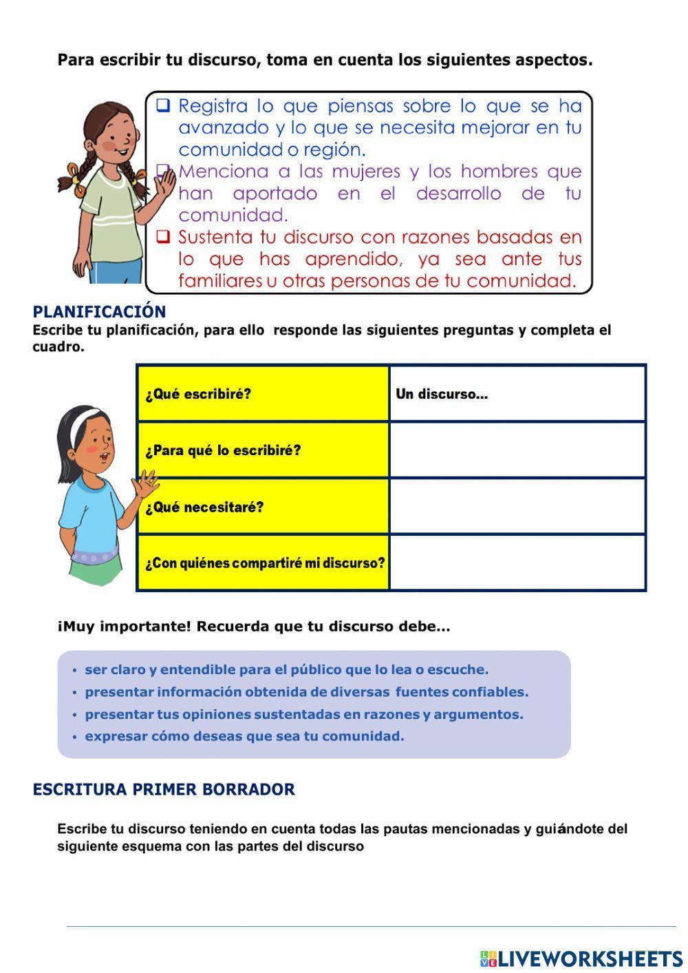 Elaboramos un discurso