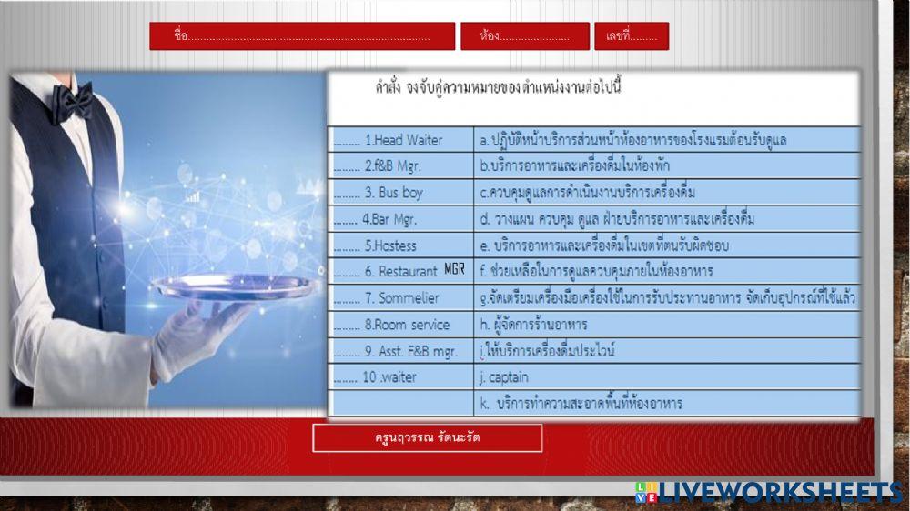 Match Position with Responsibility