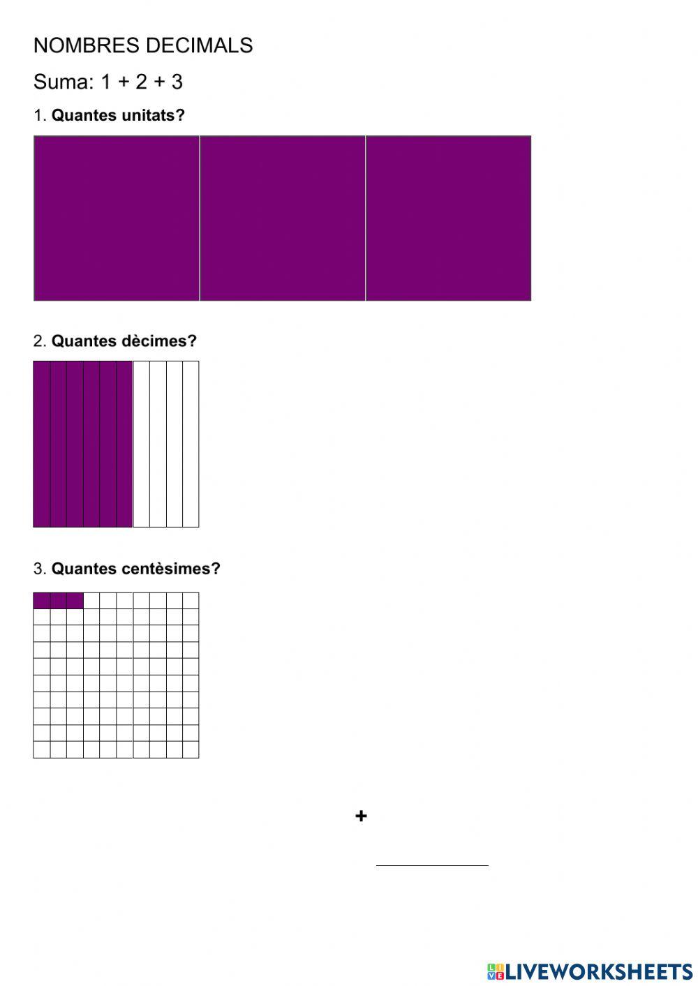 Suma de unitats i decimals