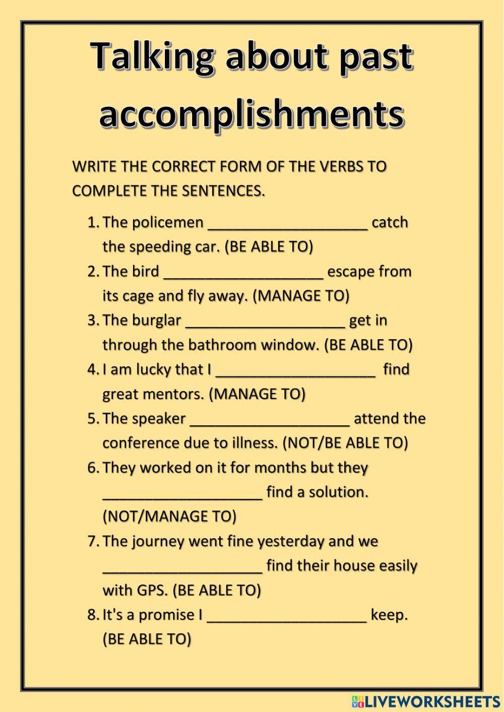 1182693 talking about past accomplishments judith
