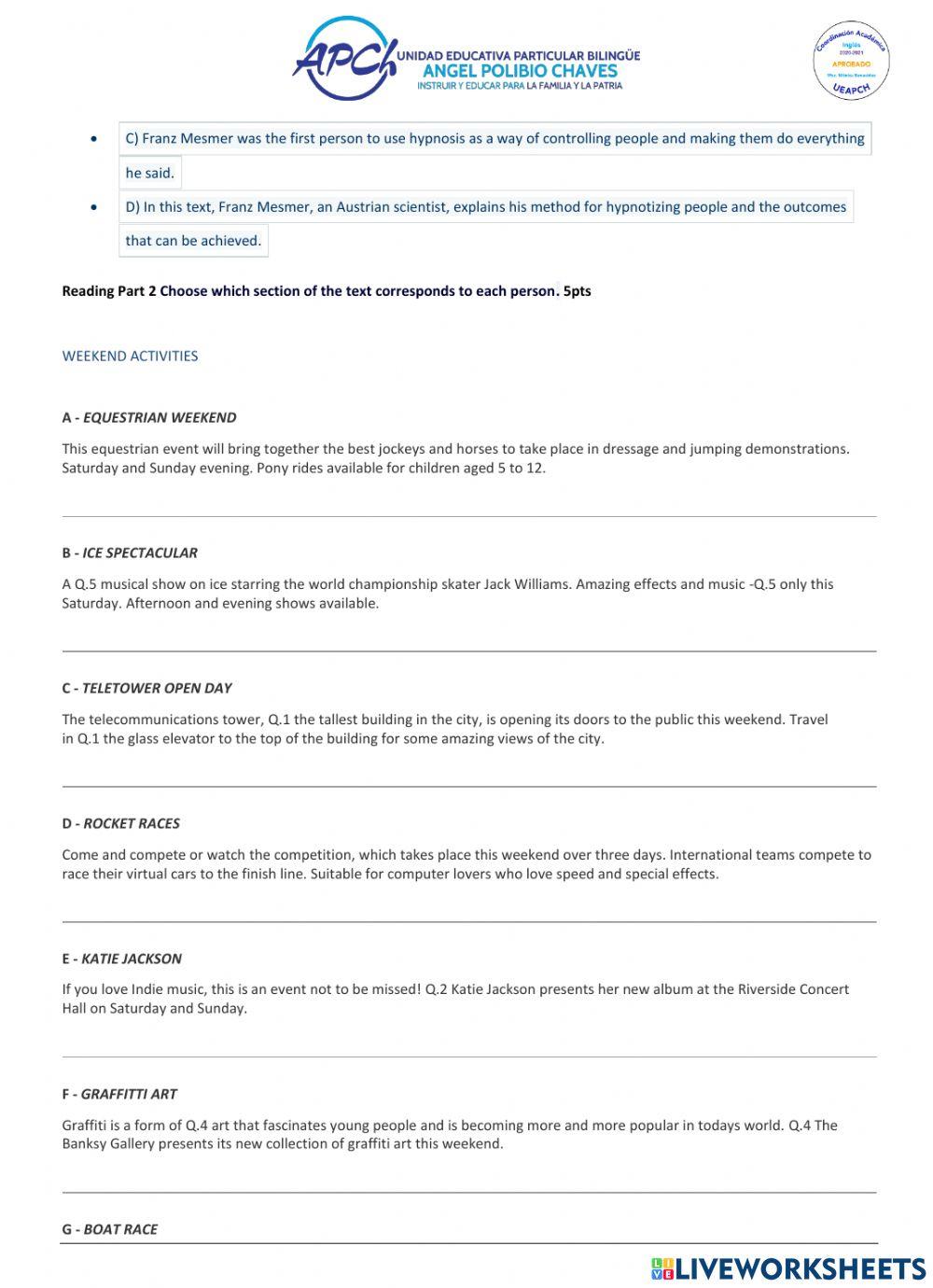 Supplementary Exam 9th. Version B.