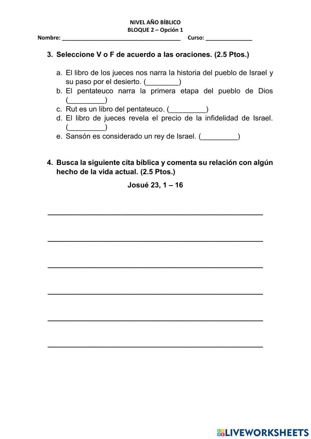 Lección bloque 2 año bíblico