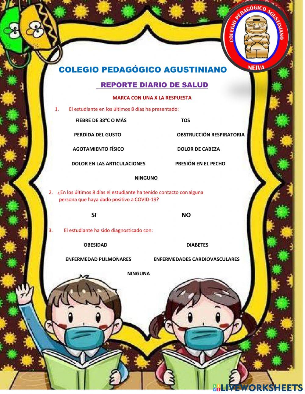 Reporte de salud pedagógico