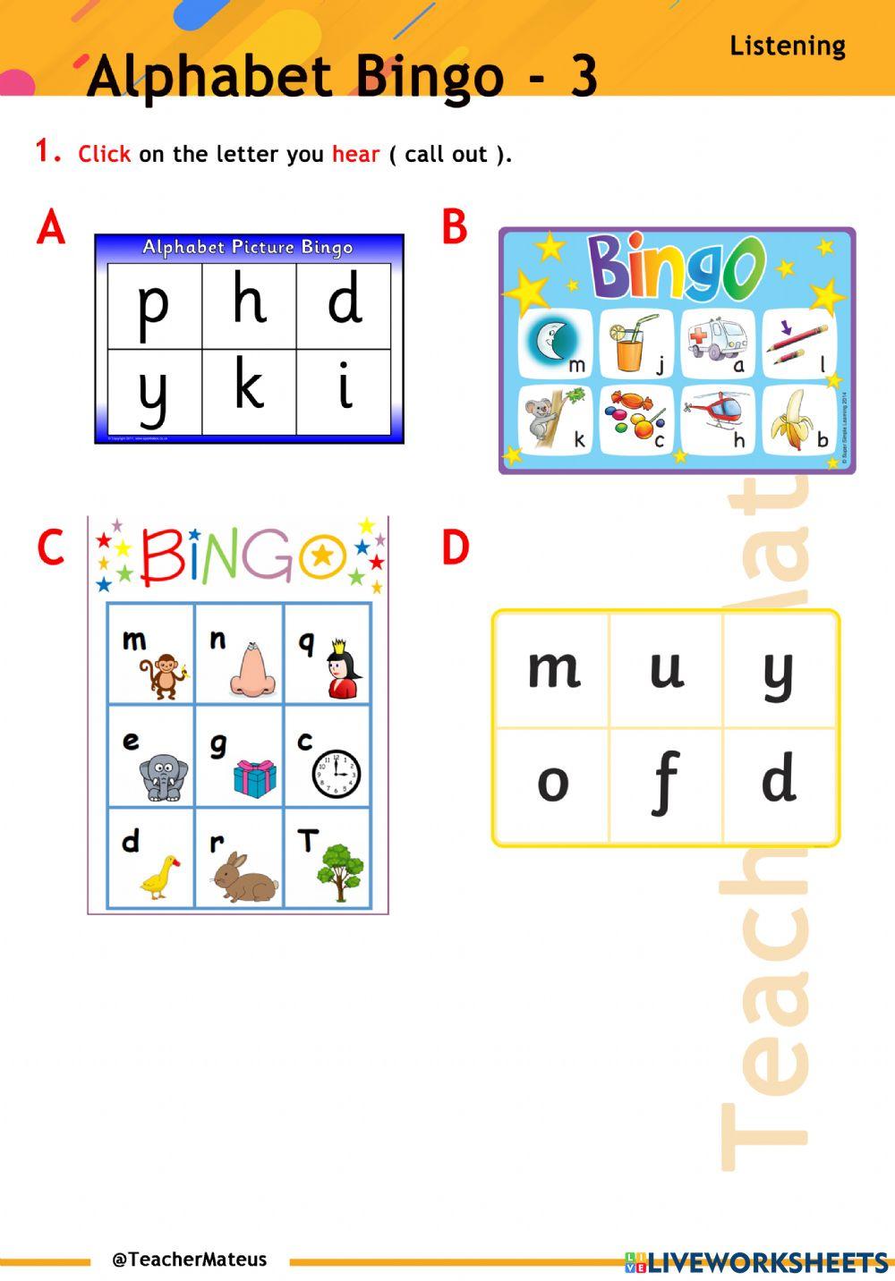 Alphabet Bingo - 3