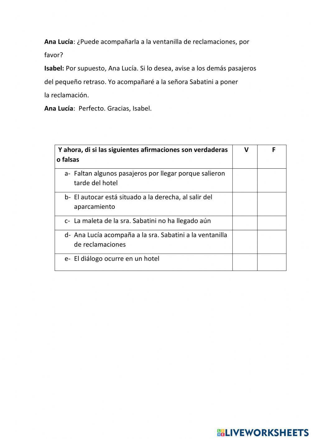 Comprensión escrita