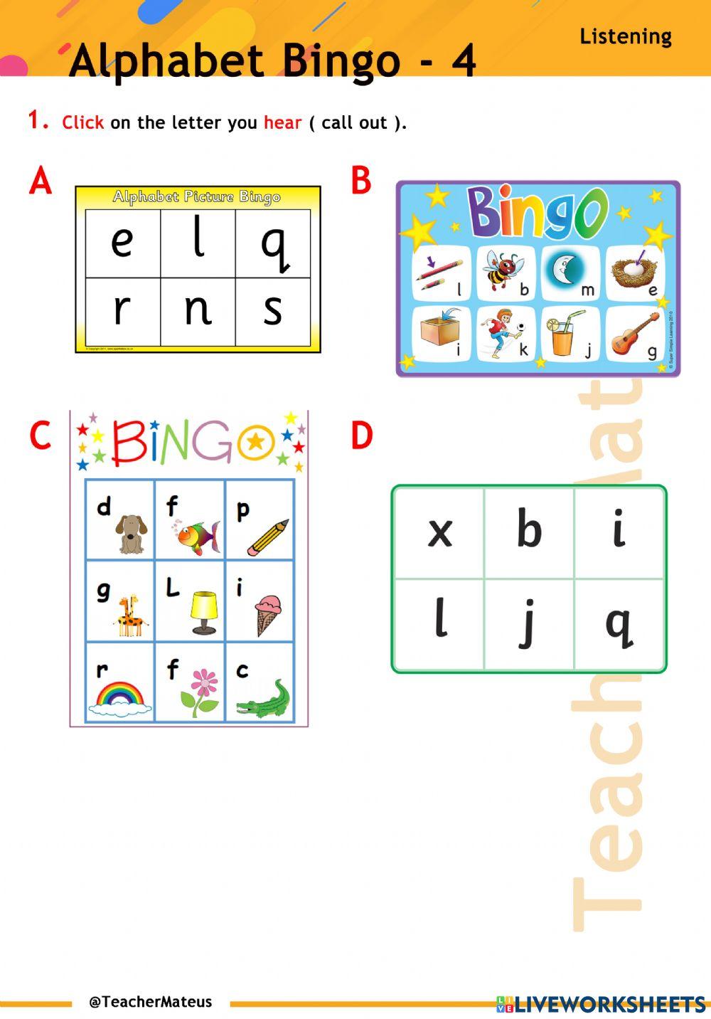 Alphabet Bingo - 4