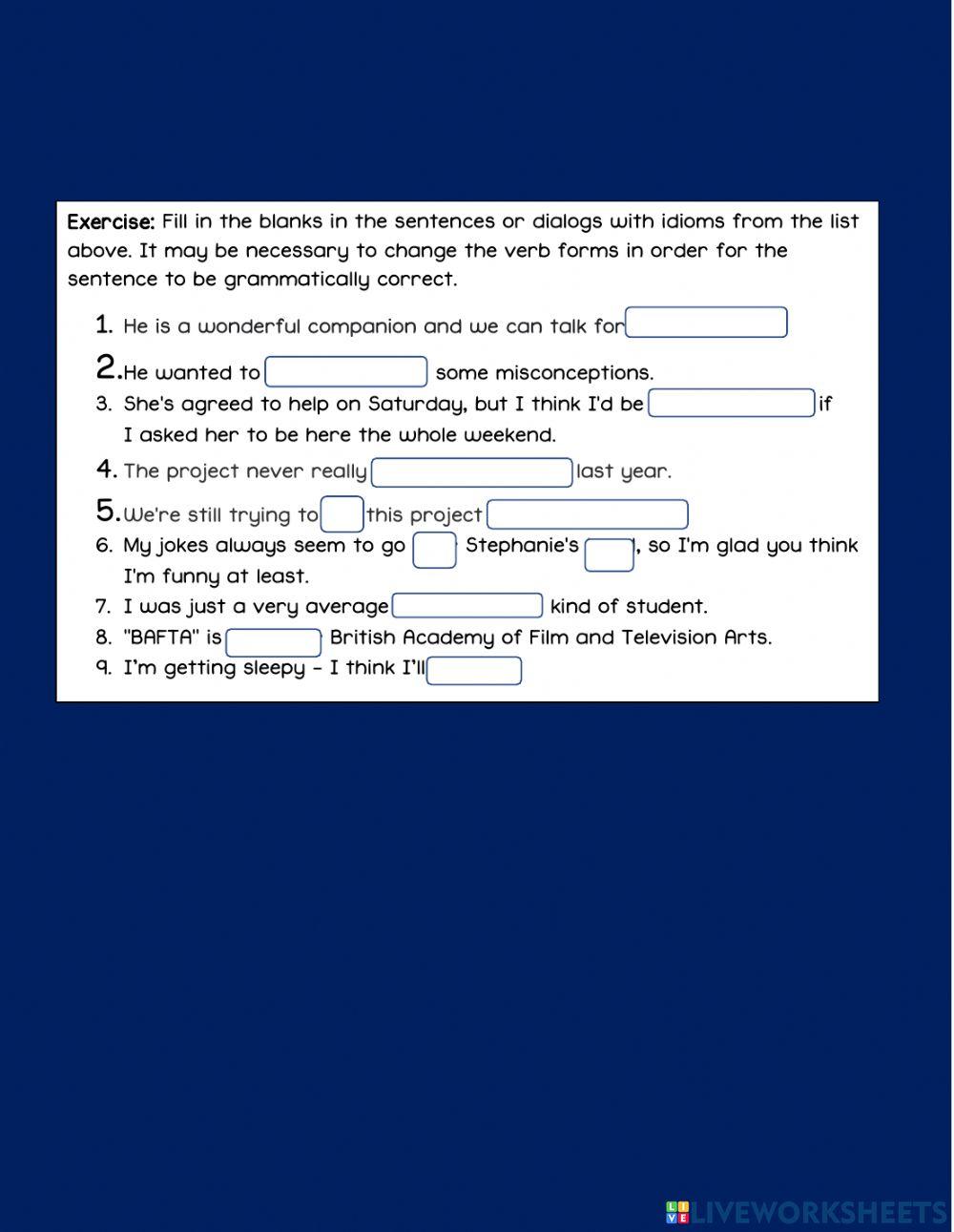 Idiomatic Expressions 4.2 Set A