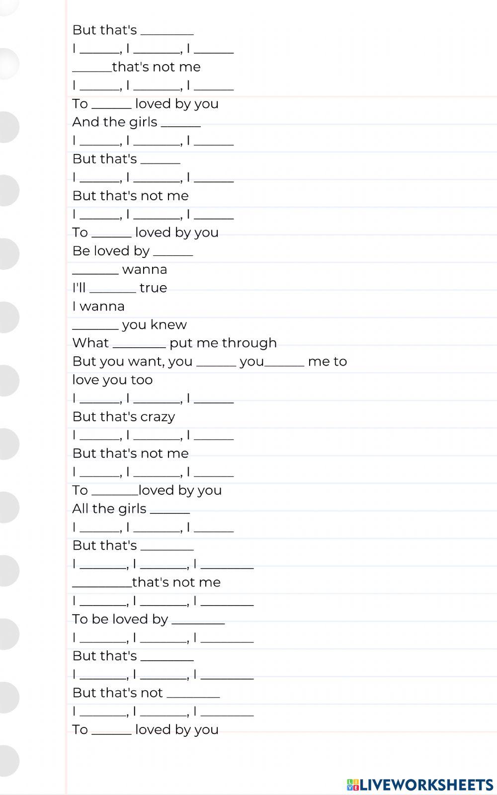 I want, I want, I want