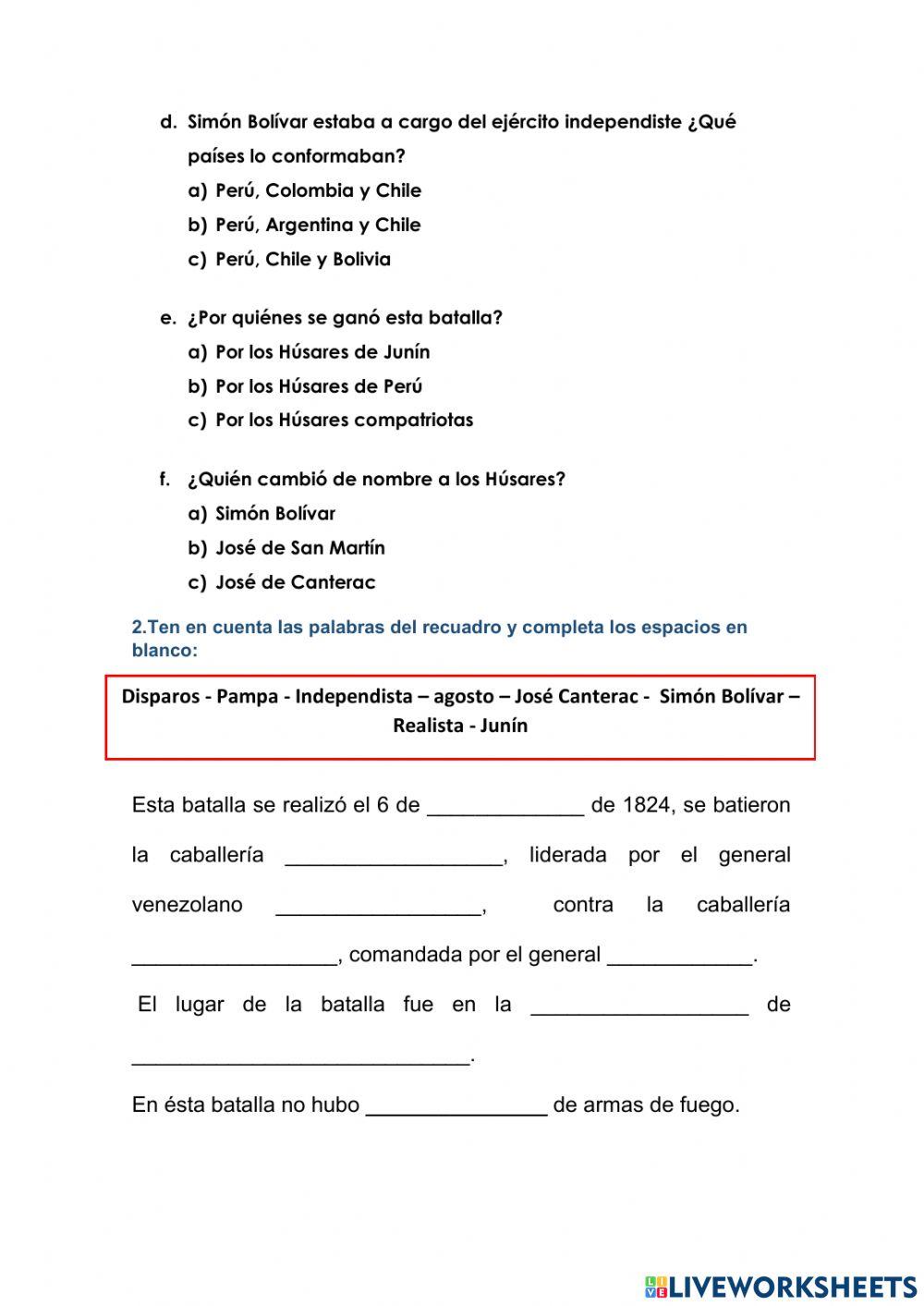 La batalla de Junín