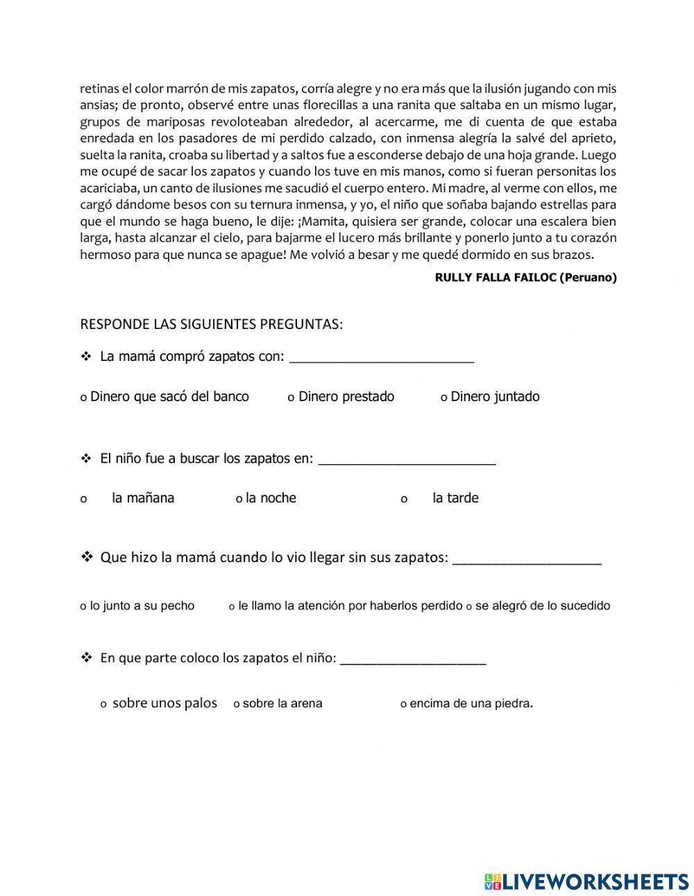 Evaluación lengua y literatura 2