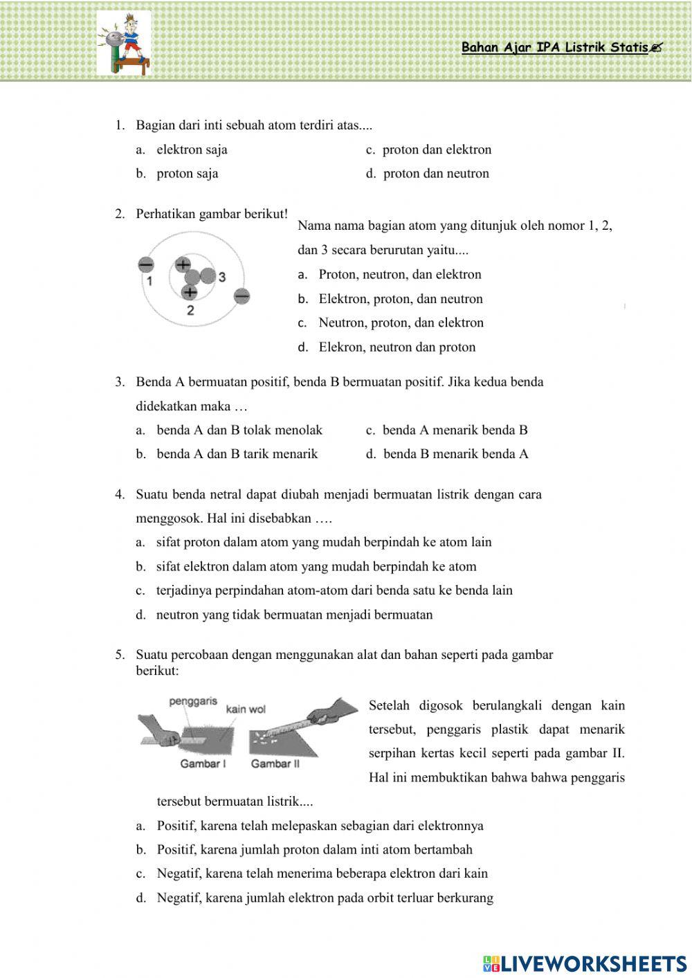 Latihan Soal Listrik Statis 1