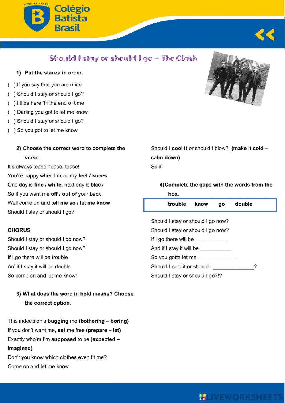 Should I stay or should I go