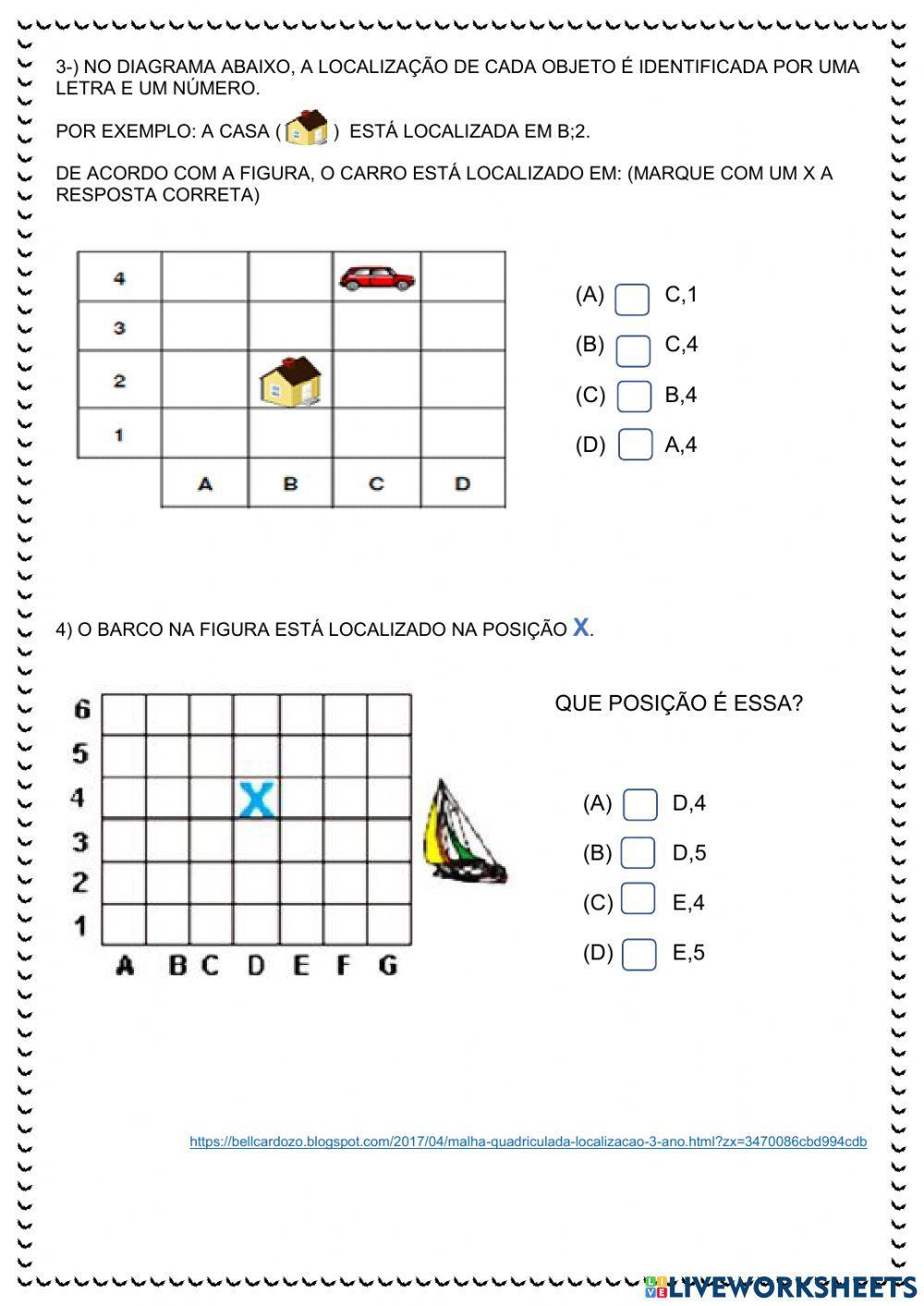 Atividades de Matemática