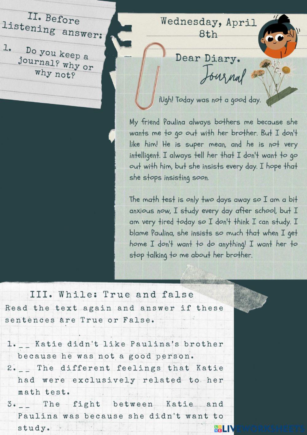 lesson 2- reading activity