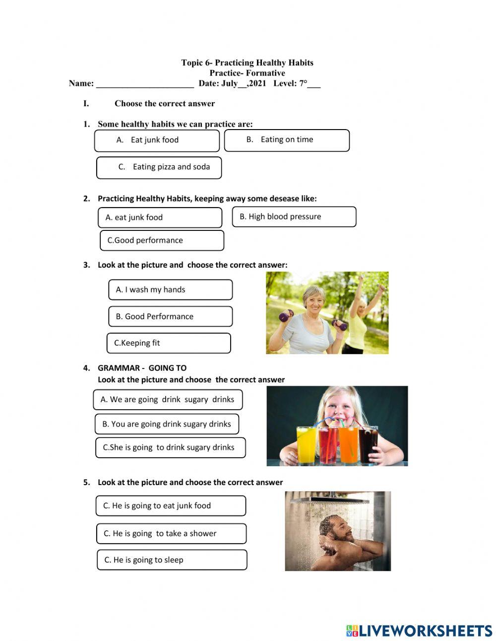 Benefits practicing healthy habits