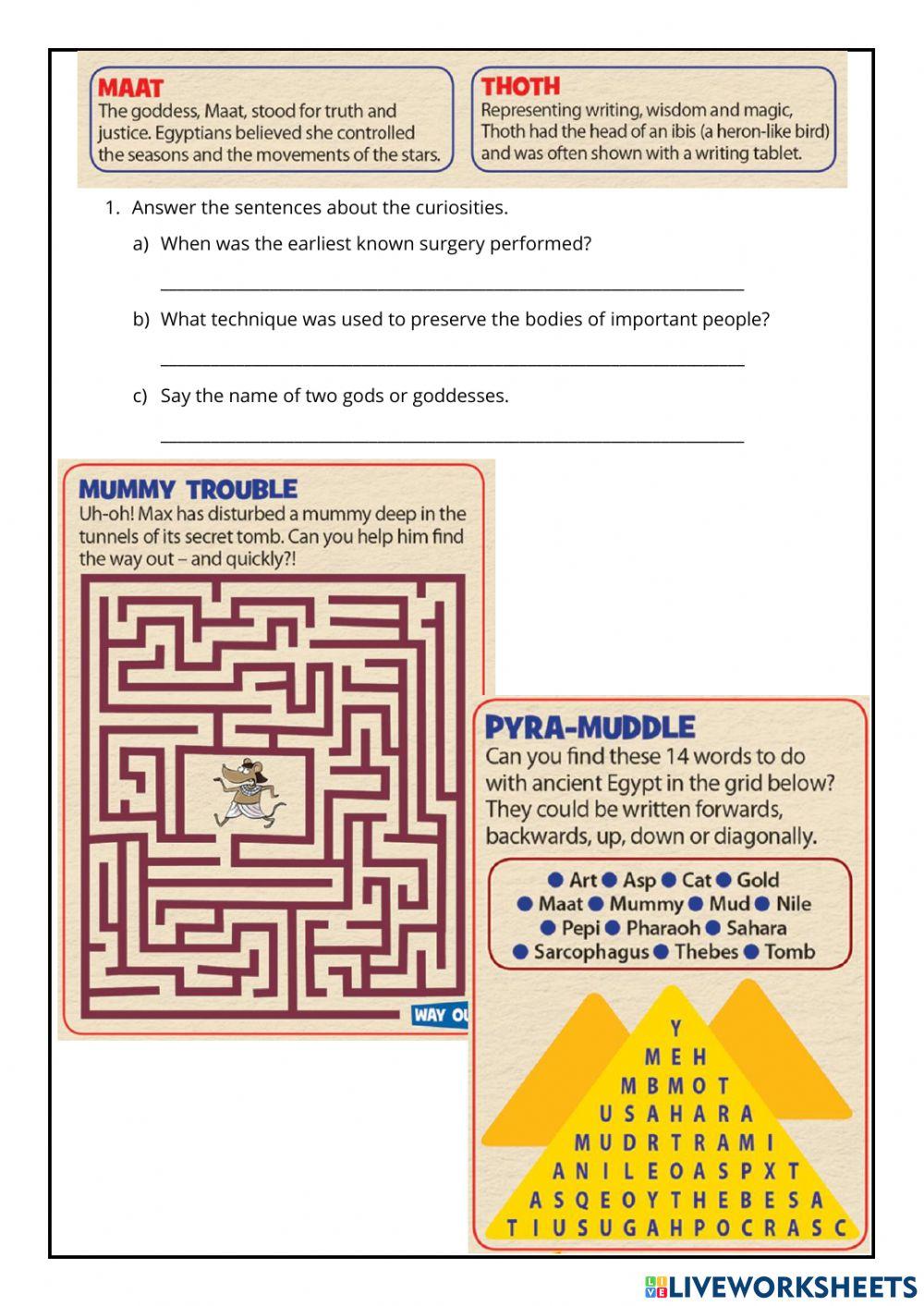 Curiosities about Egypt