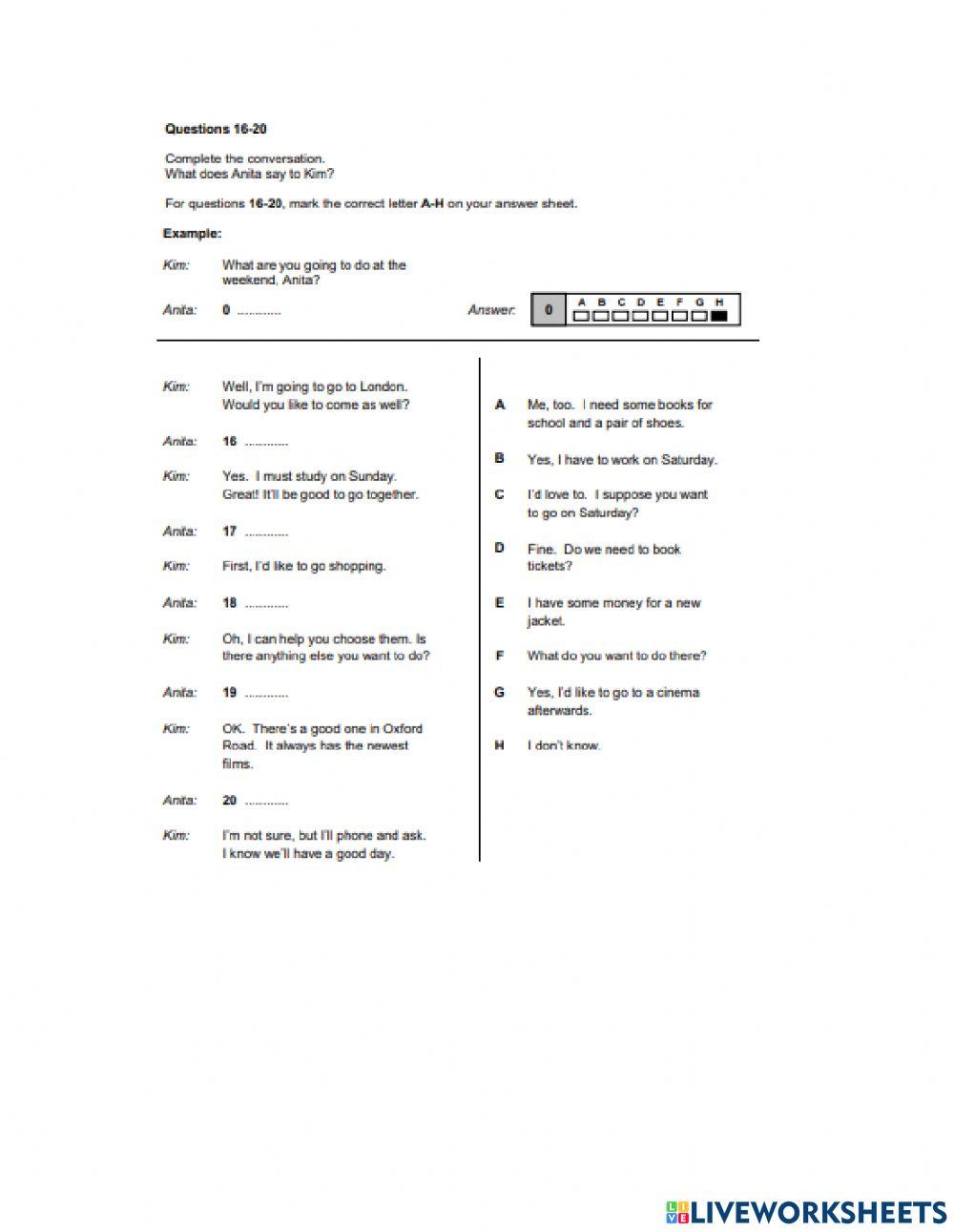 Worksheet 1