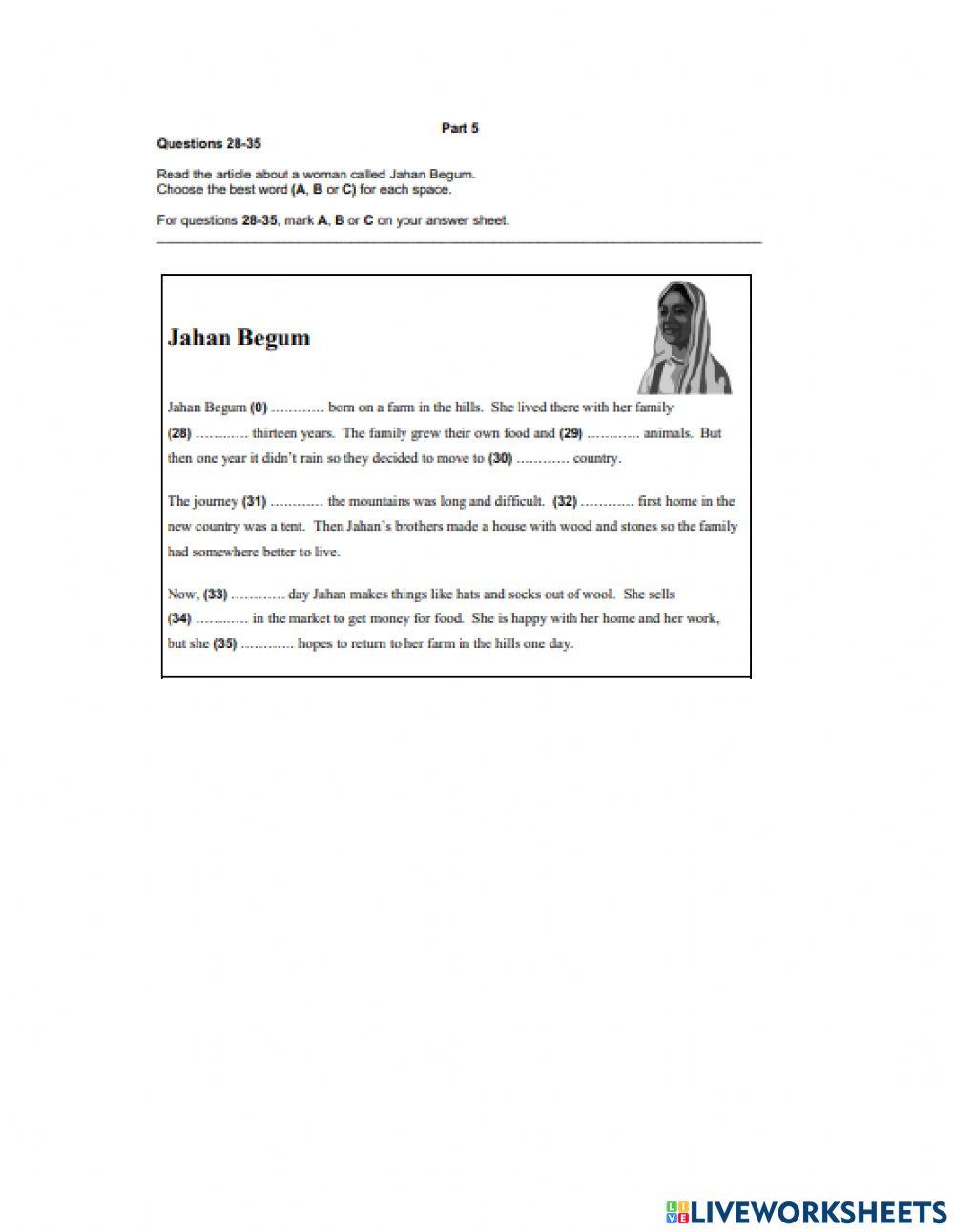 Worksheet 1
