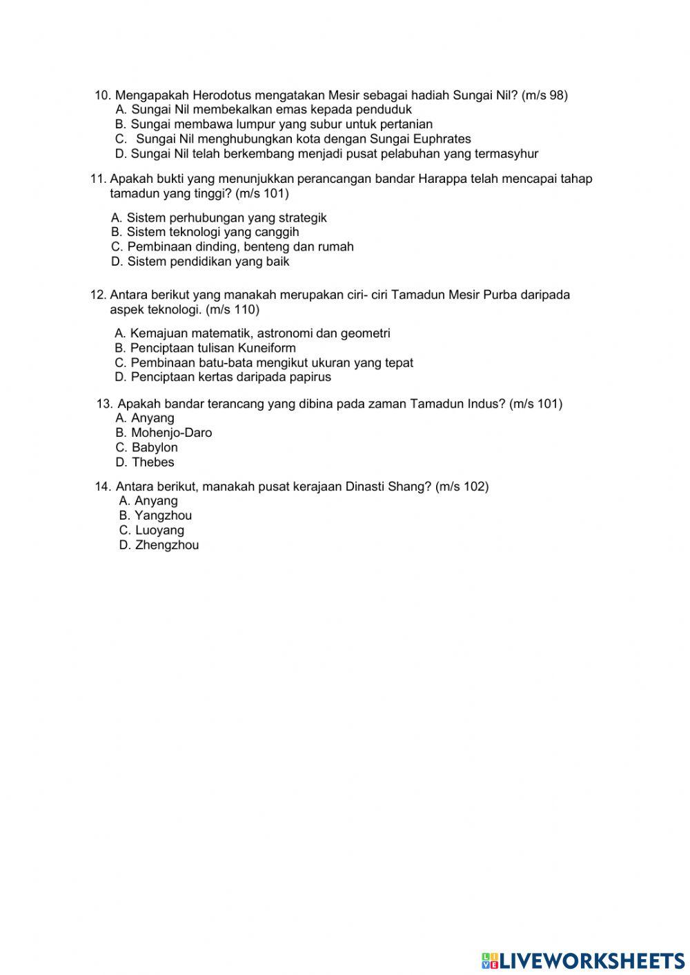 Bab 5: tamadun awal dunia