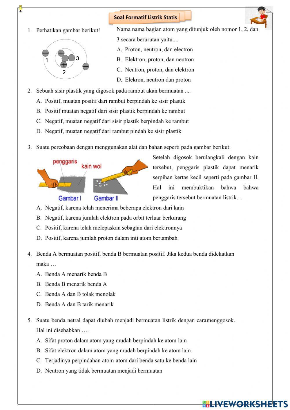 Soal Formatif Listrik Statis