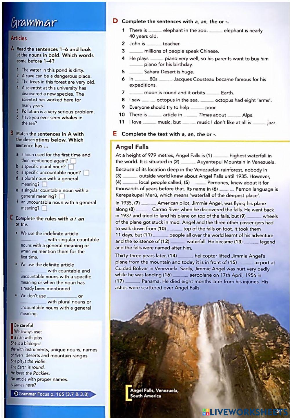 Close-up Unit 3 (page 39: Grammar)