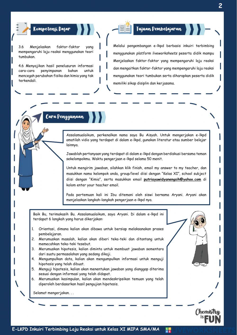 E-lkpd pertemuan iii laju reaksi