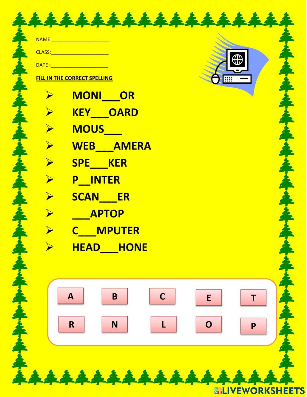 1144969 | fill in missing letters -computer parts