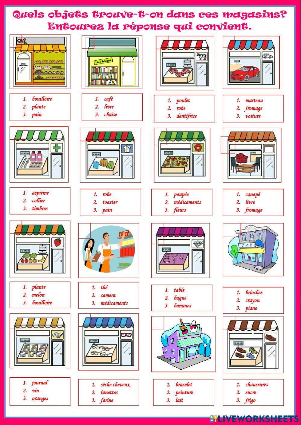 Magasins et produits