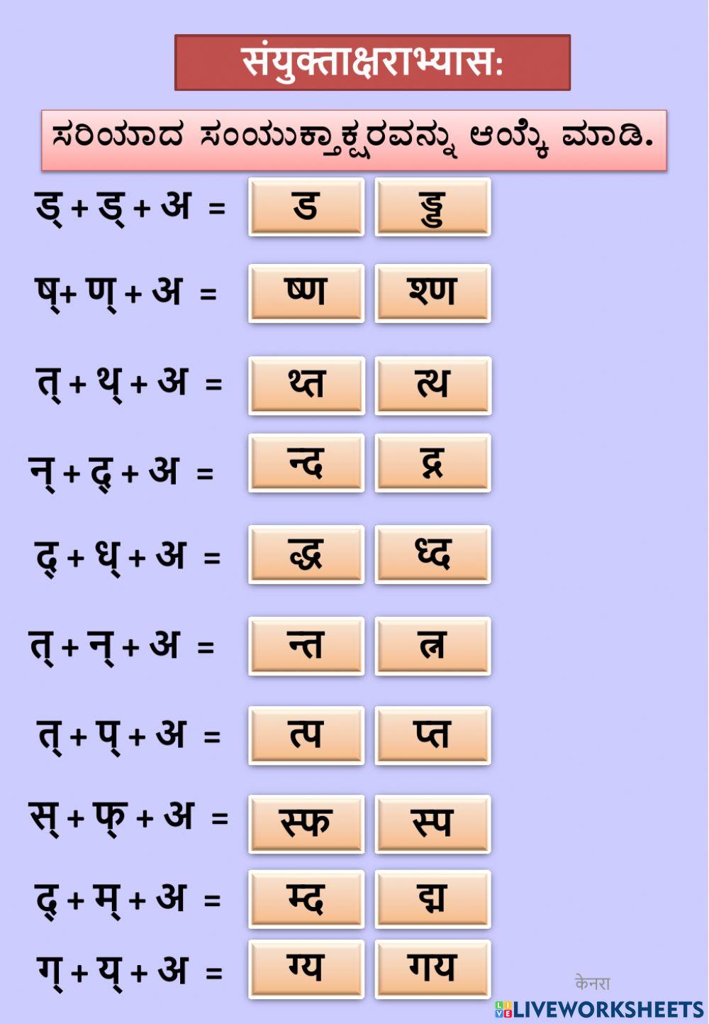 संयुक्ताक्षराणि - भाग: २