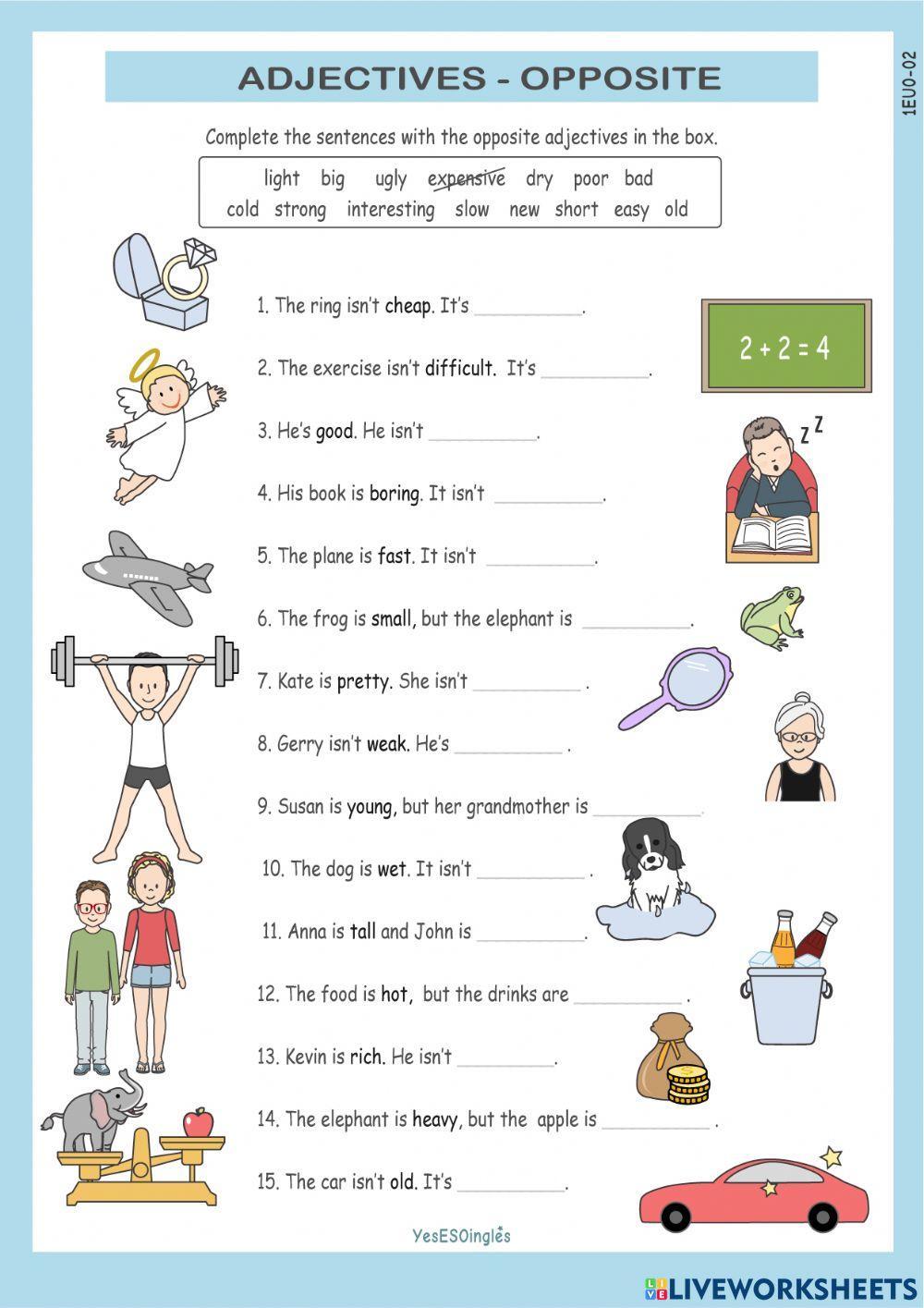 Adjectives 1 ESO starter unit 1EU0-02