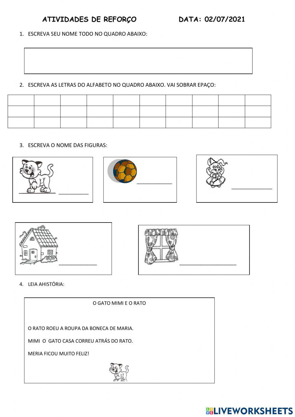 Atividades de revisão
