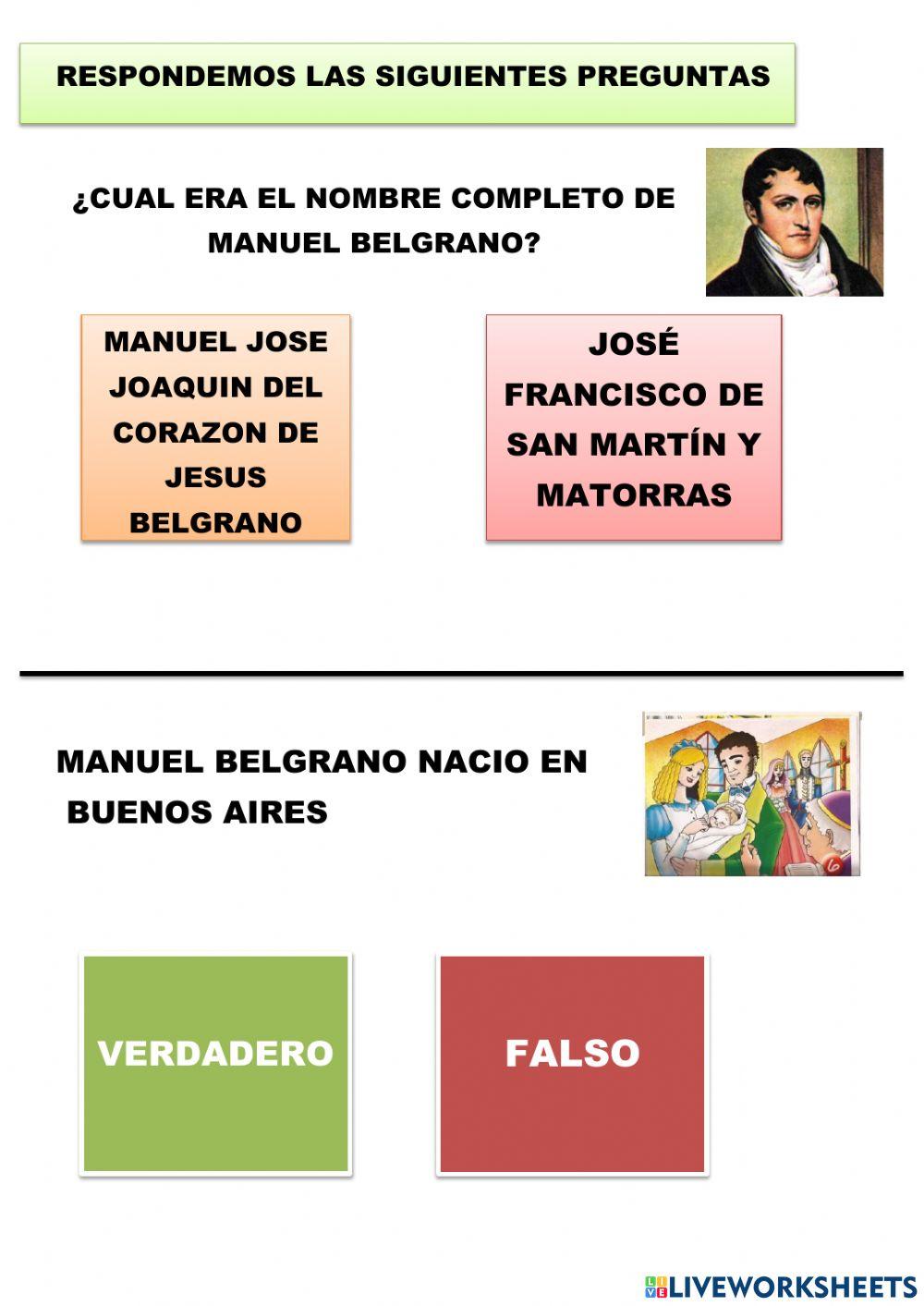La vida de Manuel Belgrano