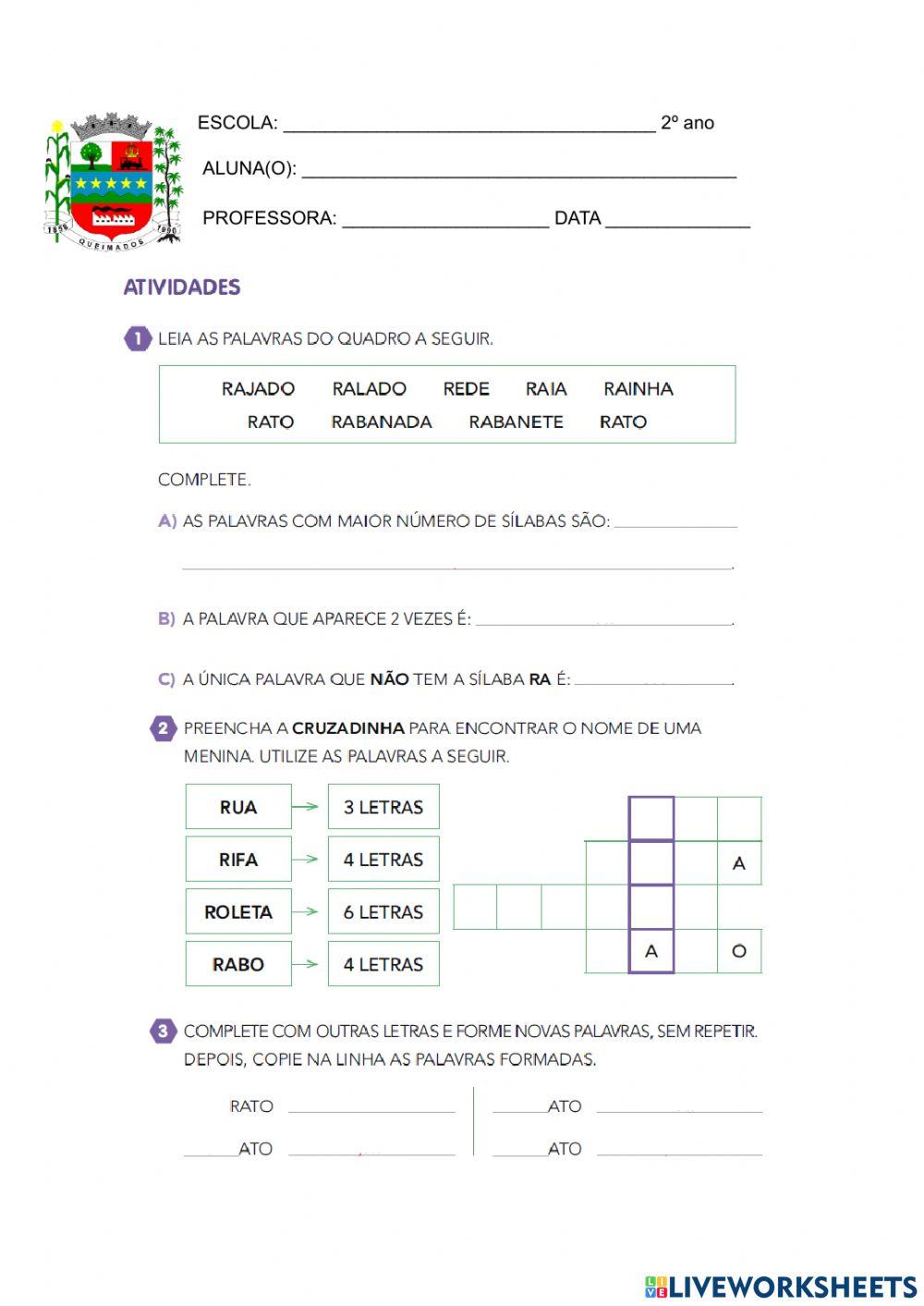 Letra R exercise for 1 | Live Worksheets