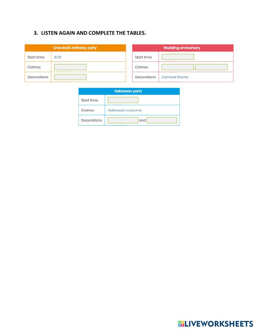 Vocabulary celebraitons