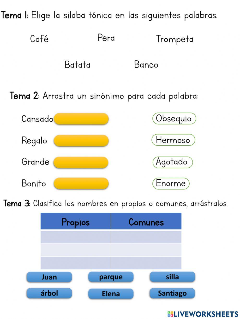 Evaluación Español
