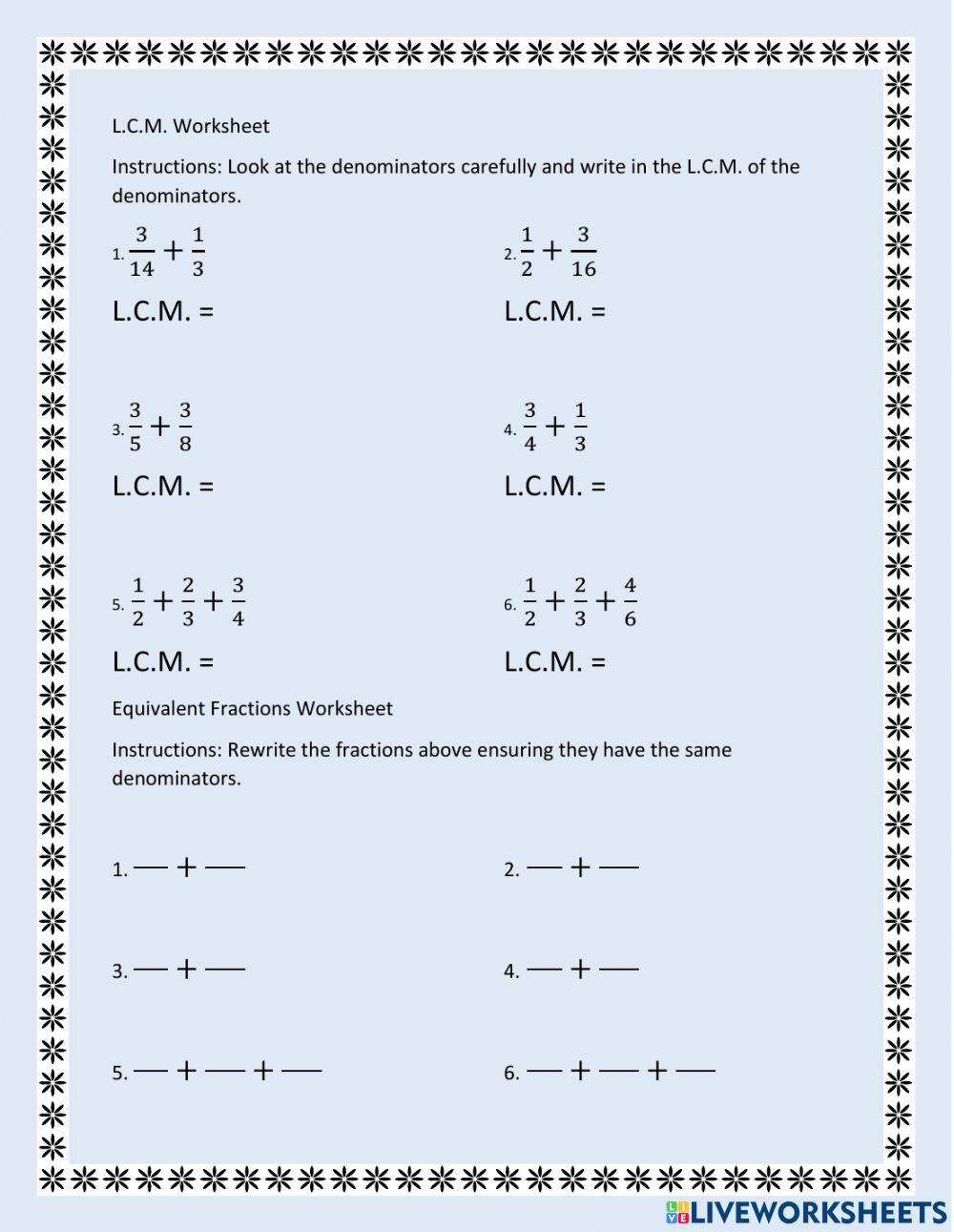 Adding Fractions