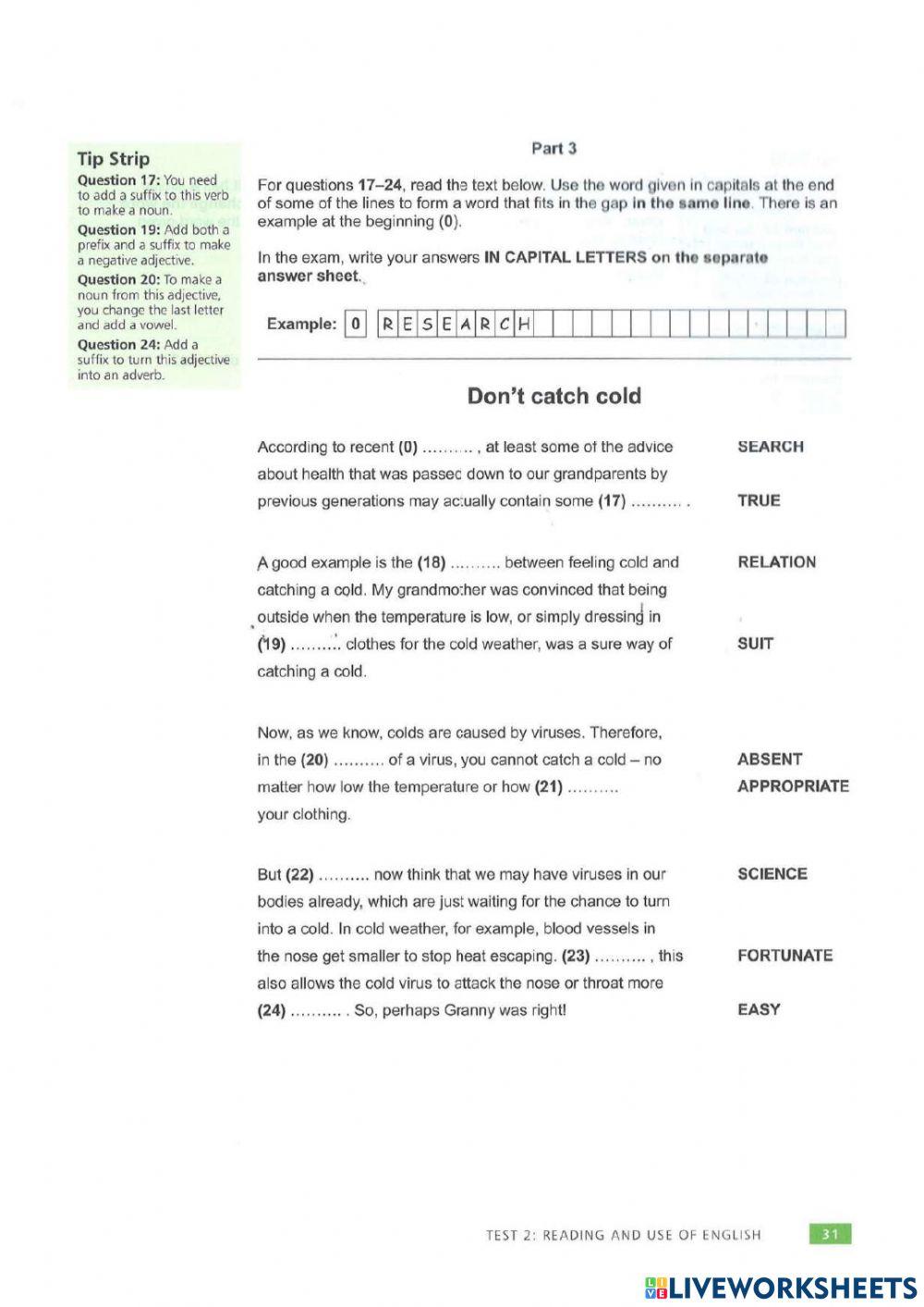 MOCK - Reading - Use of English