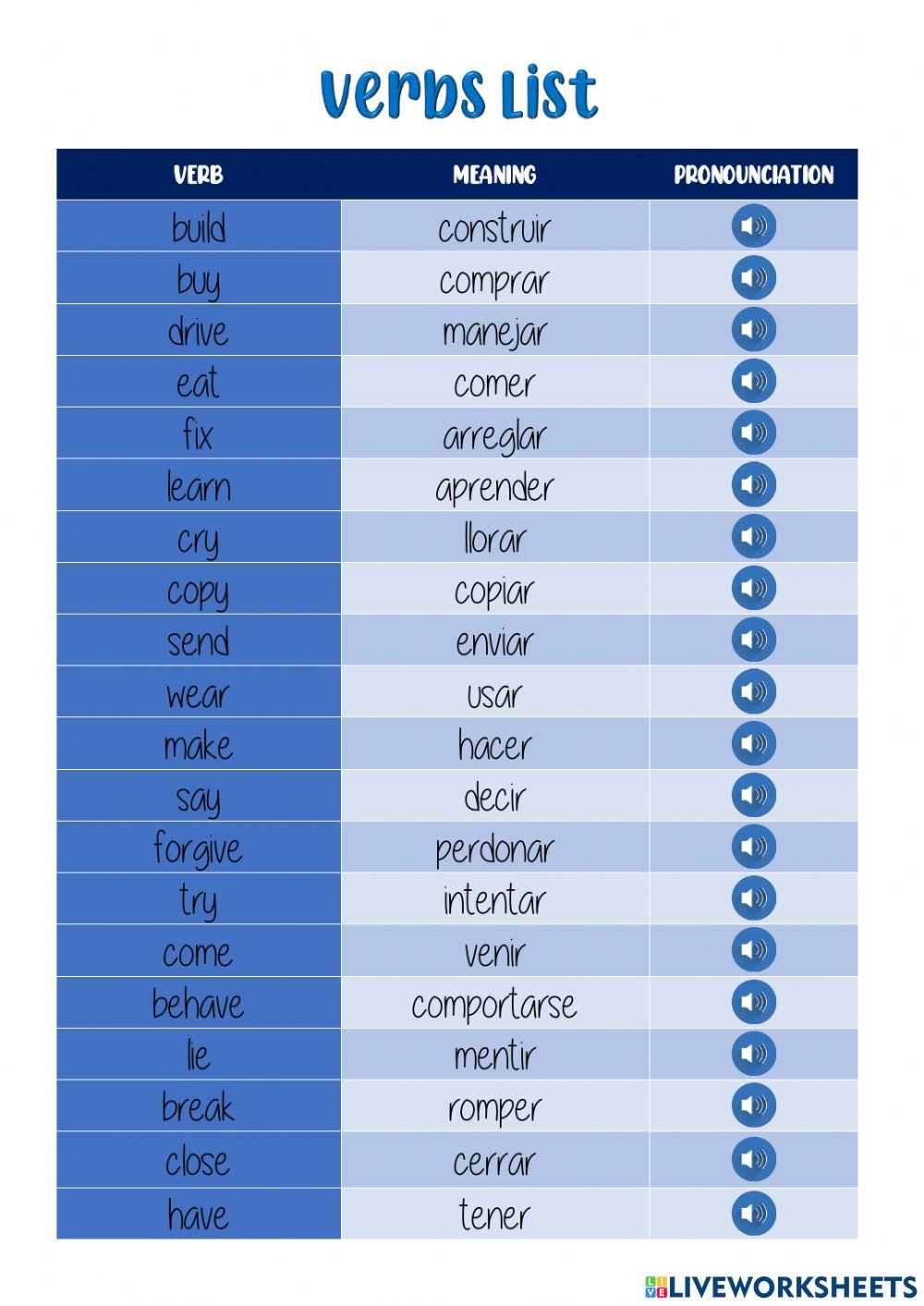 Verbs