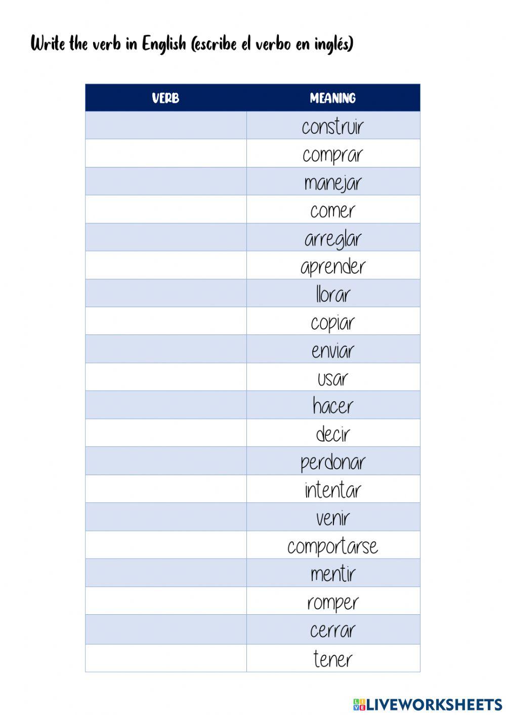 Verbs