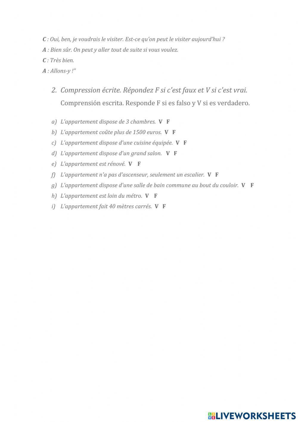 A la recherche d'un appartement