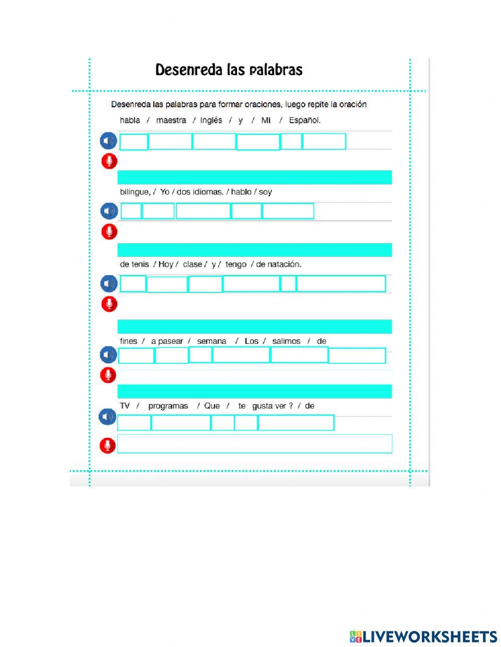 Estructura de Oración