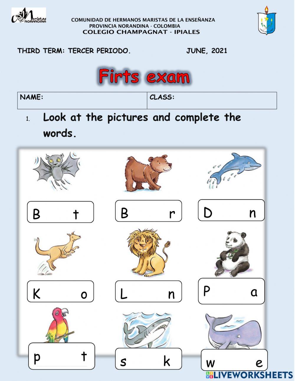 English Exam Grade 3